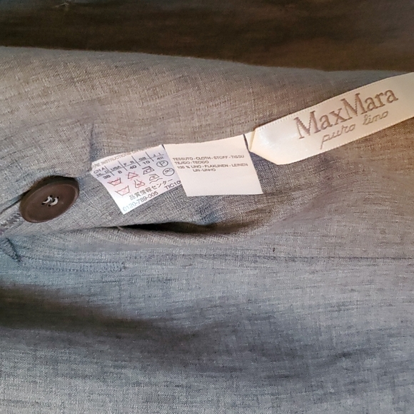MaxMara sheath dress with matching 3/4 sleeve jacket, size 8 in soft grey. - Picture 5 of 5